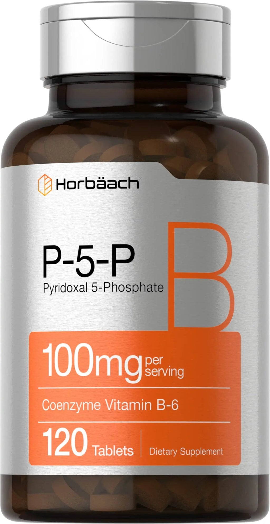 P-5-P Activated Vitamin B6 100mg | 120 Tablets | Vegetarian Supplement, Non-GMO Horbäach Au supplements
