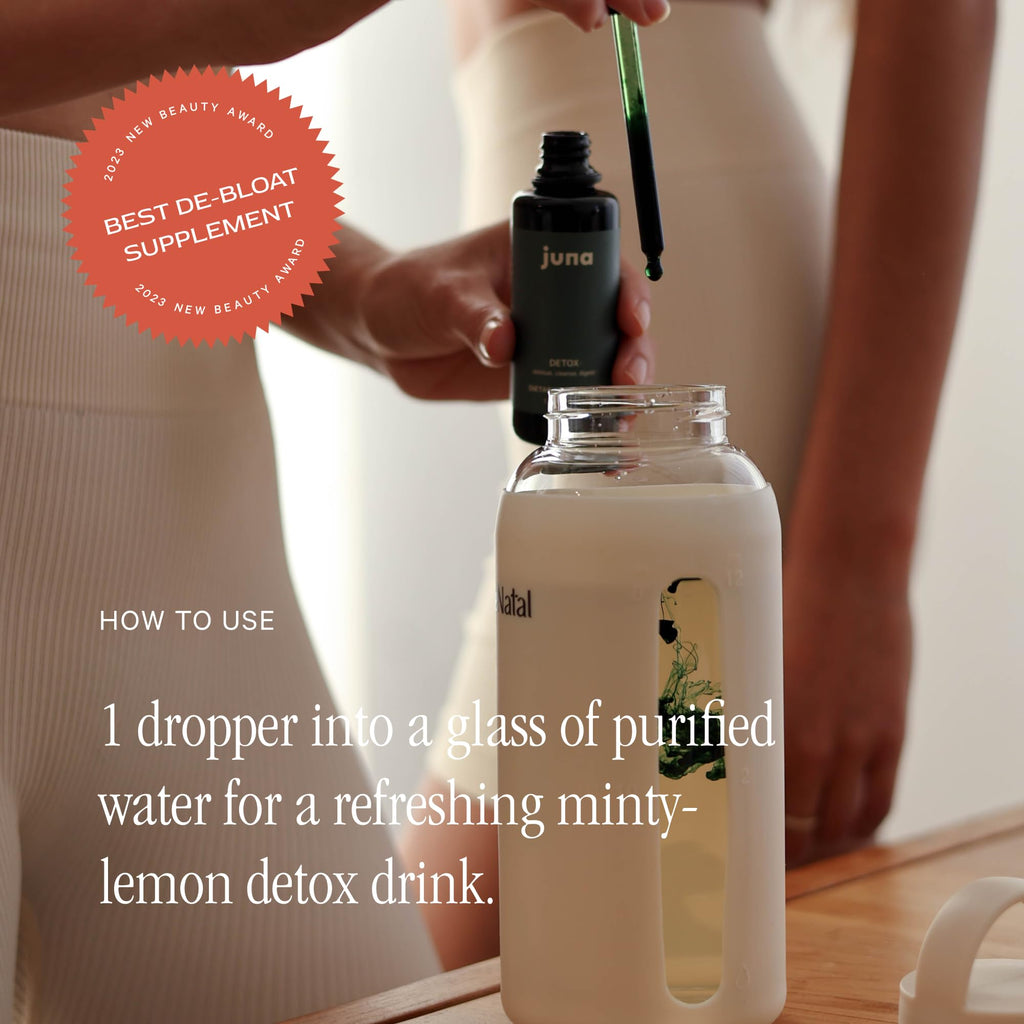 Juna Detox Chlorophyll Drops — Daily Wellness & Detox Support | Lemon Mint Spa Water Taste | Supports Cellular Health, Cleanse