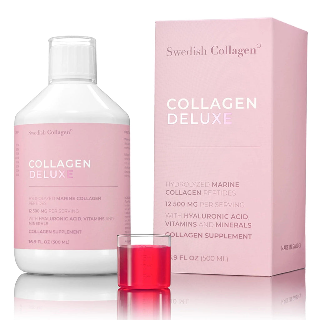 Swedish Collagen - 12500mg Collagen Deluxe 500ml I Hydrolyzed Marine Collagen Peptides (Type I & III) Swedish Collagen Au supplements
