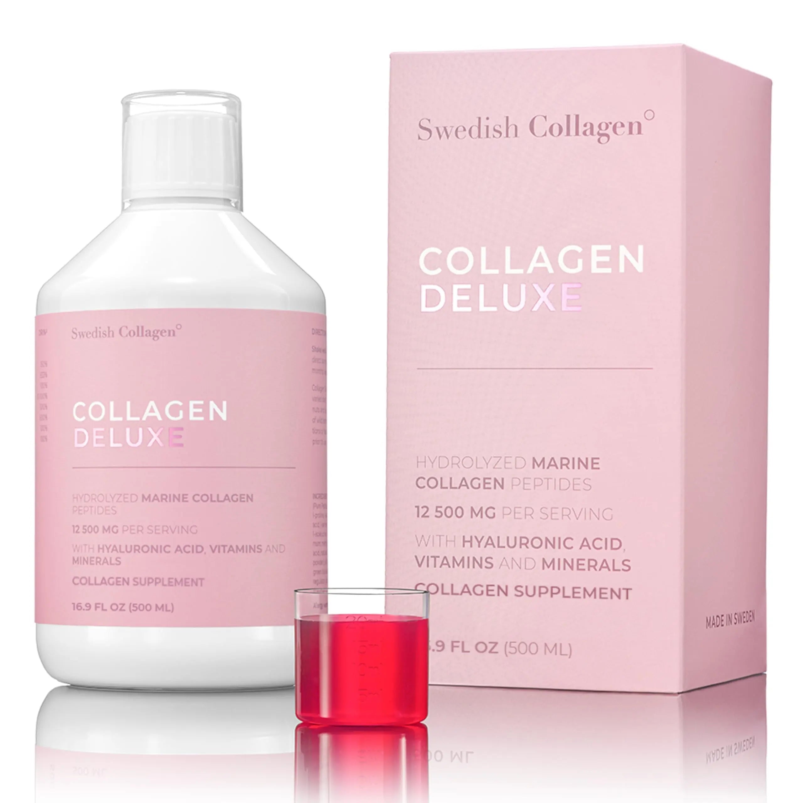 Swedish Collagen - 12500mg Collagen Deluxe 500ml I Hydrolyzed Marine Collagen Peptides (Type I & III) Swedish Collagen Au supplements