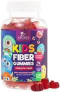 Fiber Gummies for Kids 4g Per Serving - Daily Fiber Gummy Supplement for Kids - Soluble Inulin Prebiotic Gummy for Digestive Health Support - Plant-Based Regularity