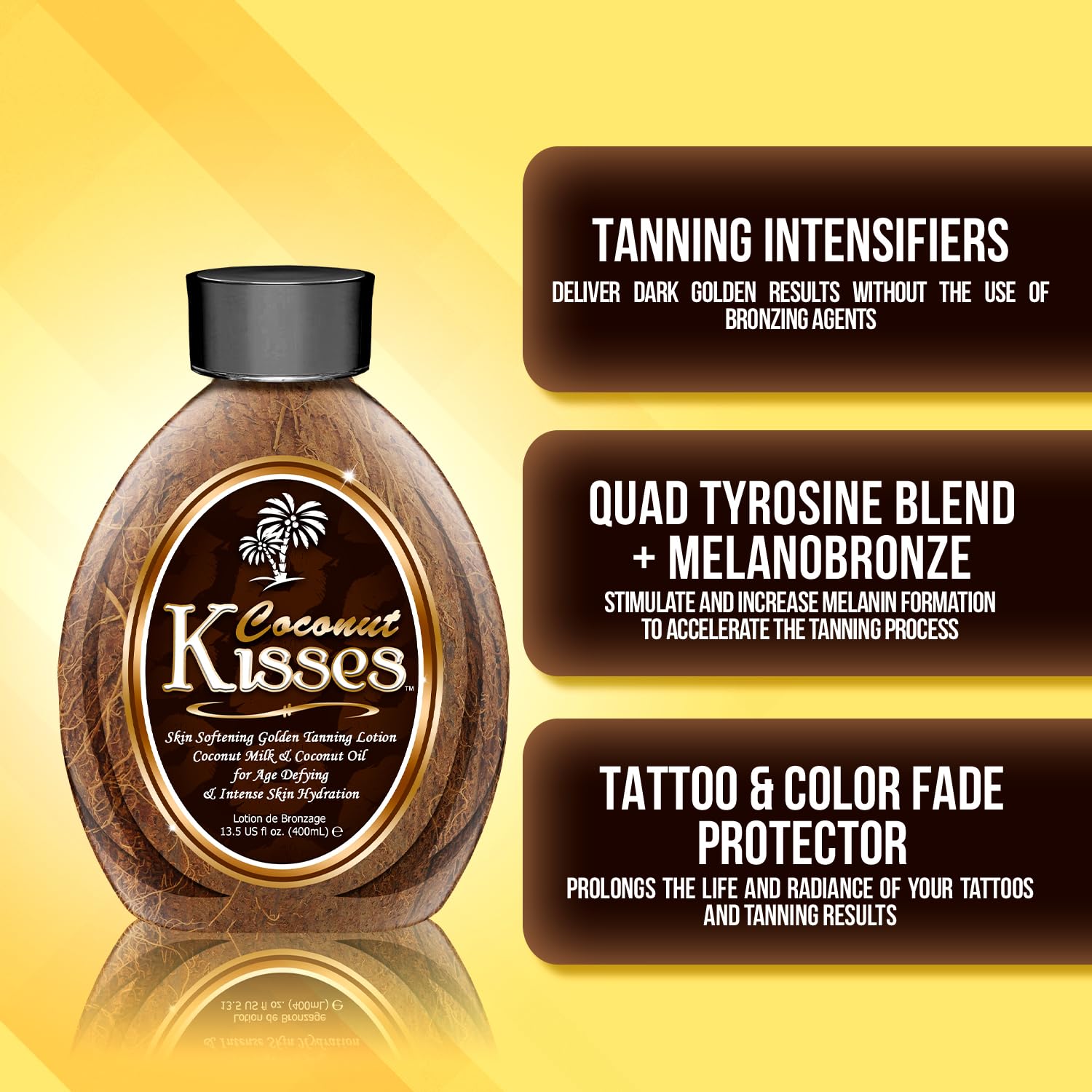 Ed Hardy Coconut Kisses Golden Tanning Lotion Cruelty Free, Gluten Free, Mineral Oil Free, DHA Free for All skin type, 13.5oz