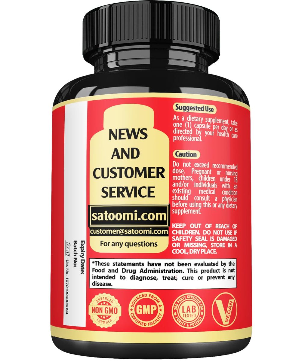 Satoomi NAD Supplement with Nicotinamide Riboside NR, Resveratrol, Quercetin - 60 Count - 30 Days Satoomi Au supplements
