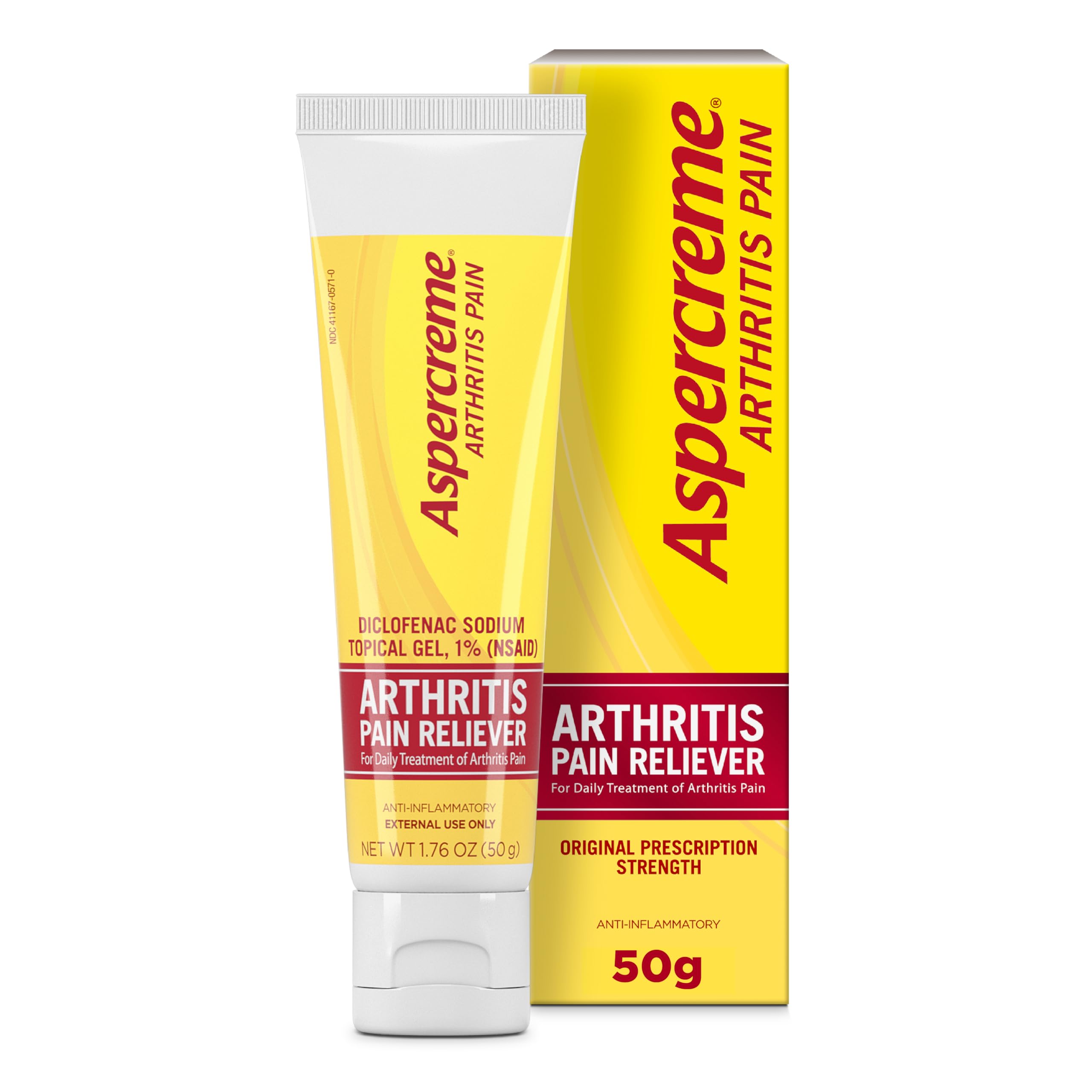 Aspercreme Arthritis Pain Relief Gel for Arthritis & Joint Pain, Non-steroidal Anti-inflammatory Topical Gel with Max-Strength Diclofenac Sodium, 50 g Aspercreme Au supplements