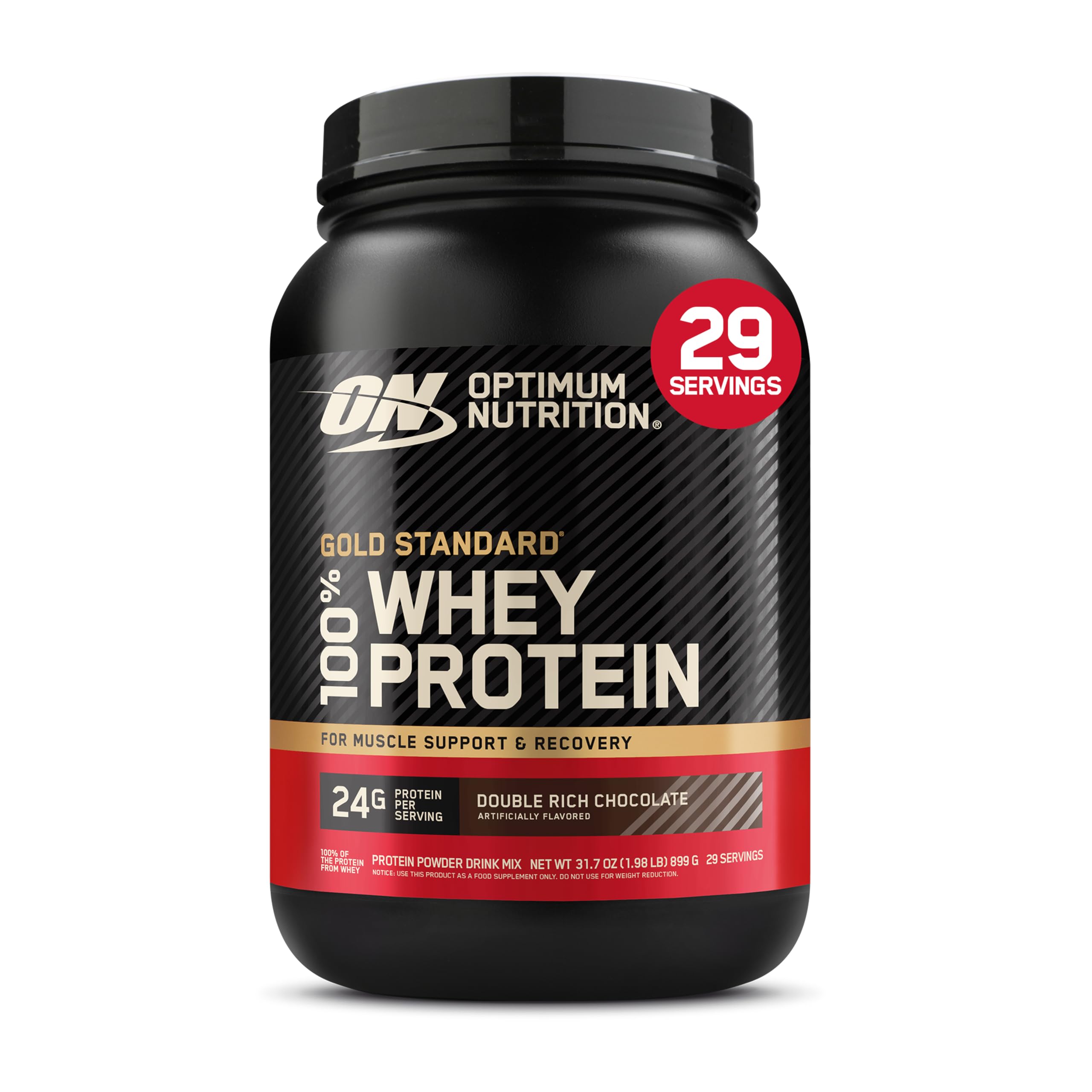 Optimum Nutrition Gold Standard 100% Whey Protein Powder, Double Rich Chocolate 1.98 Pound (Packaging May Vary) Optimum Nutrition Au supplements