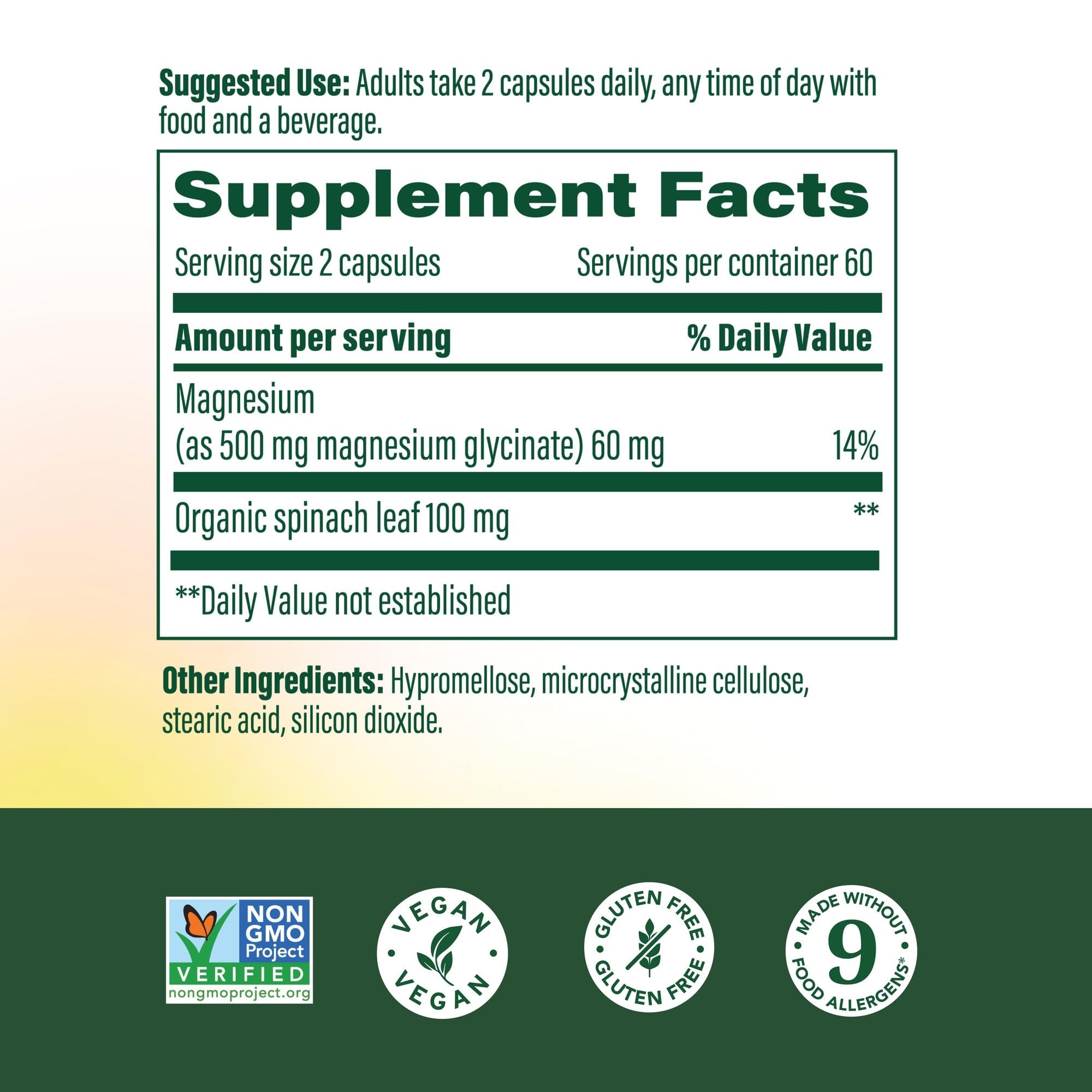 MegaFood Magnesium Glycinate 500mg - Chelated Magnesium Supplement - 60mg Elemental Magnesium - Gentle on the Stomach - Supports Normal Sleep Cycle & Healthy Stress Response - 120 Capsules 60 Servings MegaFood Au supplements