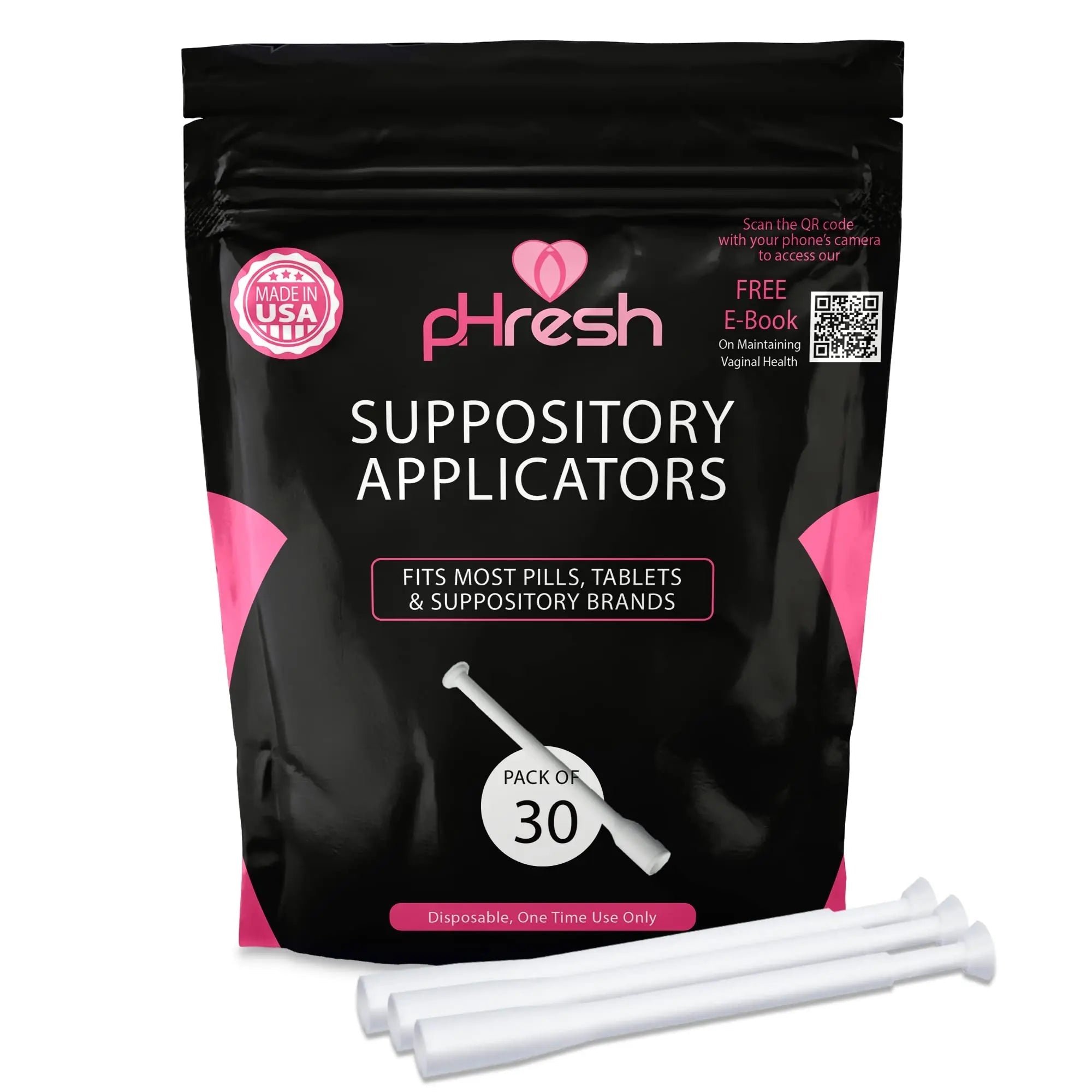 ACE NUTRITION pHresh Vaginal Suppository Applicators – Pack of 30 Individually Wrapped Disposable ACE NUTRITION Au supplements