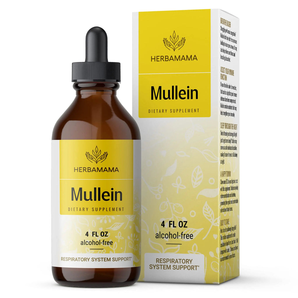 Mullein Leaf Tincture - Lung Cleanse - Vegan Mullein Drops - Lung Detox HERBAMAMA Au supplements
