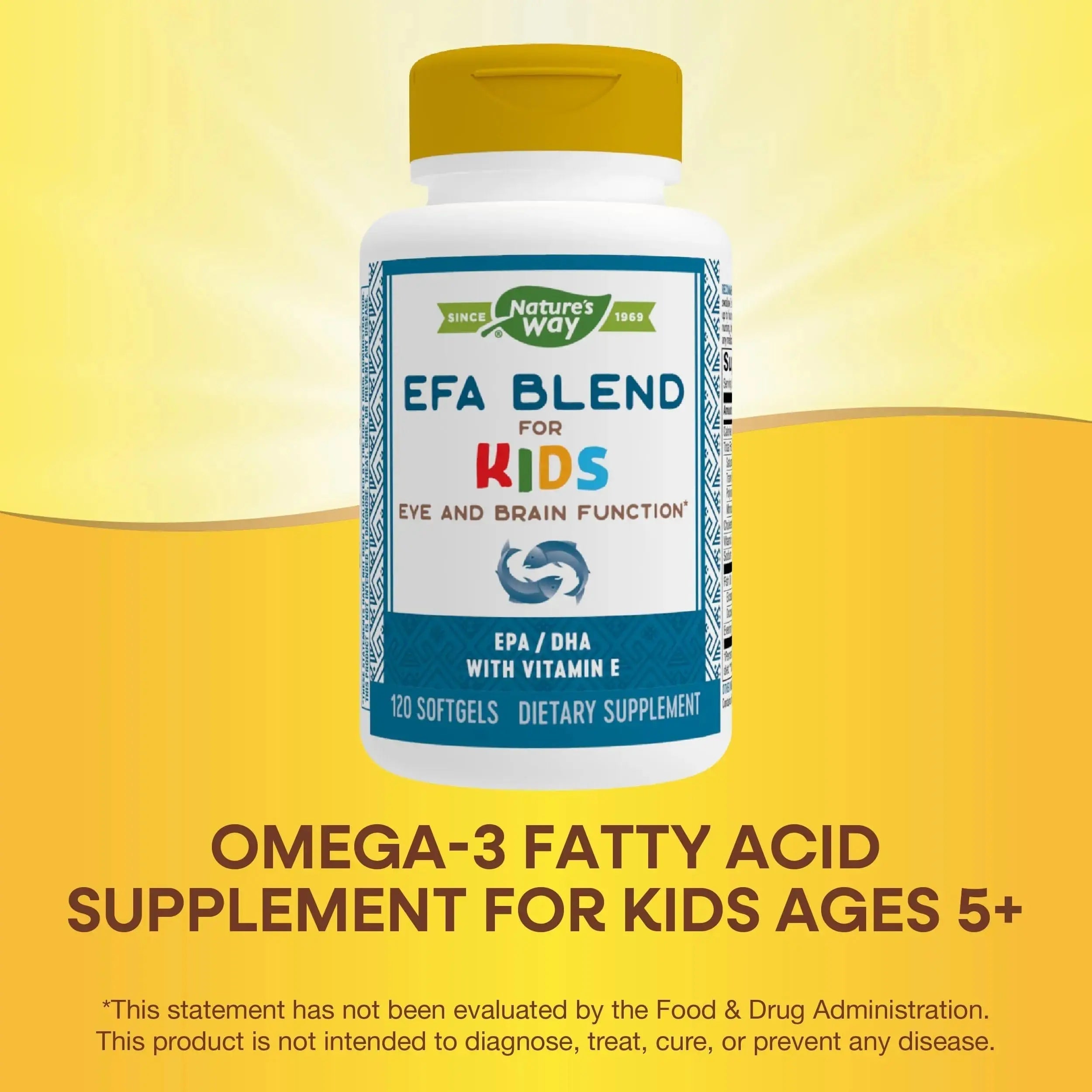 Nature's Way EFA Blend for Kids with vitamin E, Supports Eye and Brain Function*, 120 Softgels Nature's Way Au supplements