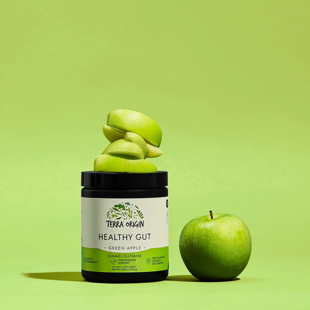 Healthy Gut Green Apple | 30-Servings with L-Glutamine, Zinc, Glucosamine, Slippery Elm Bark, Marshmallow Root and More! TERRA ORIGIN Au supplements