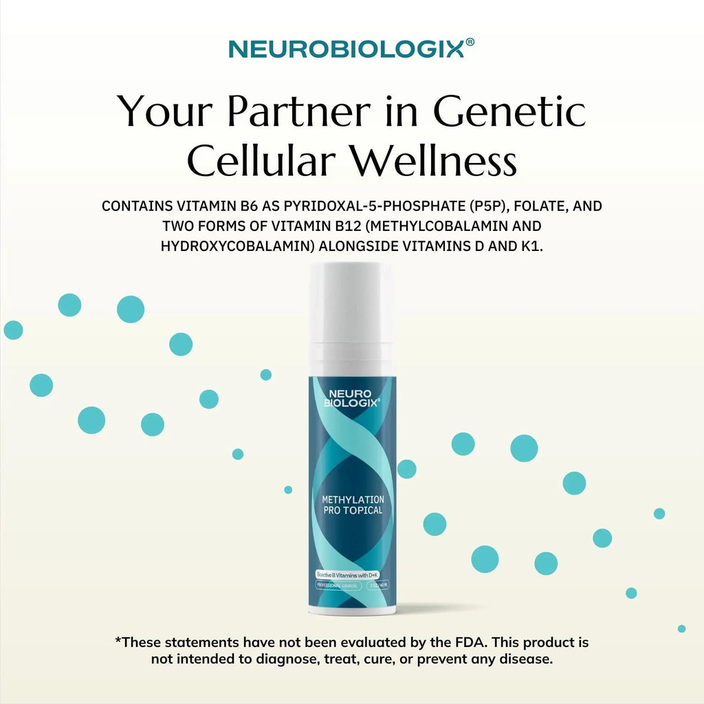 Neurobiologix Methylation Pro Topical for Men and Women, Bioactive B Vitamin Cream with Methylfolate, B6, B12, D3 & K1, Supports Cellular Energy Neurobiologix Au supplements