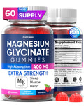Magnesium Glycinate Gummies 400mg, High Absorption Magnesium Supplement for Women