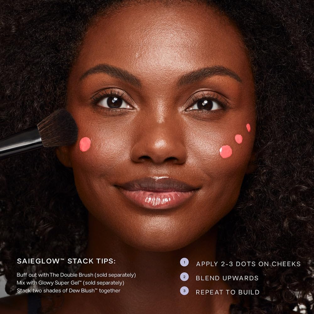 Saie Dew Liquid Blush for Cheeks Trio - Hydrating Cream Blush Stick Set with a Blendable + Buildable Formula - Skincare Infused Dewy Face Blushes for a Natural Flush - Baby, Sweetie, & Spicy (3 Count) Saie Au supplements