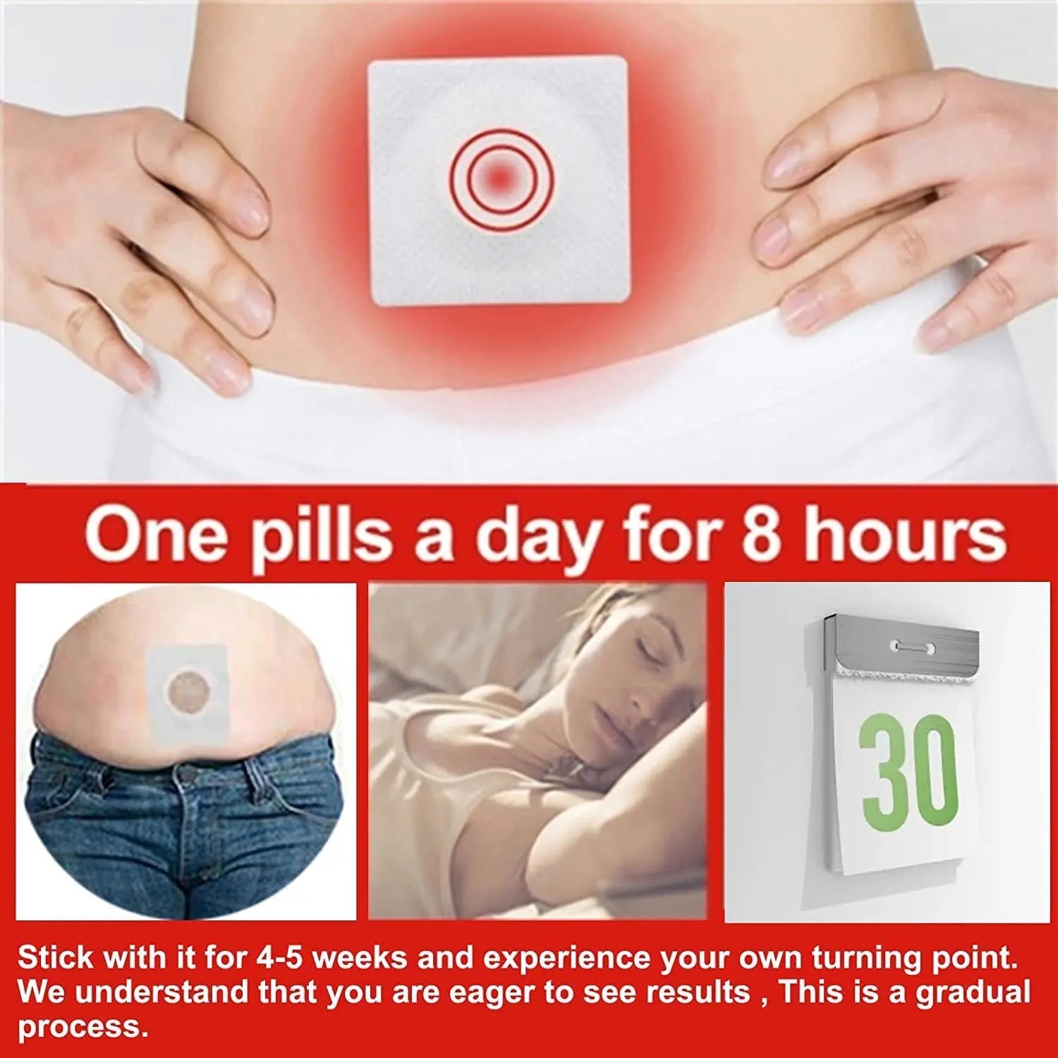 Hairline Mugwort Belly Button Patch, Natural Mugwort Essence Patch, Moxibustion Patch Hairline Au supplements