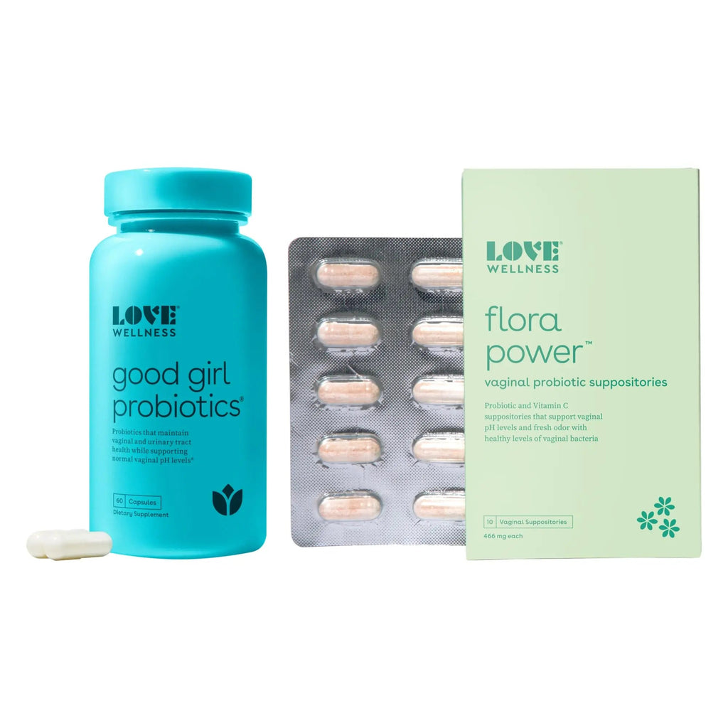 Love Wellness Flora Power & Good Girl Probiotics | Vaginal Suppositories & Prebiotics for Women Love Wellness Au supplements