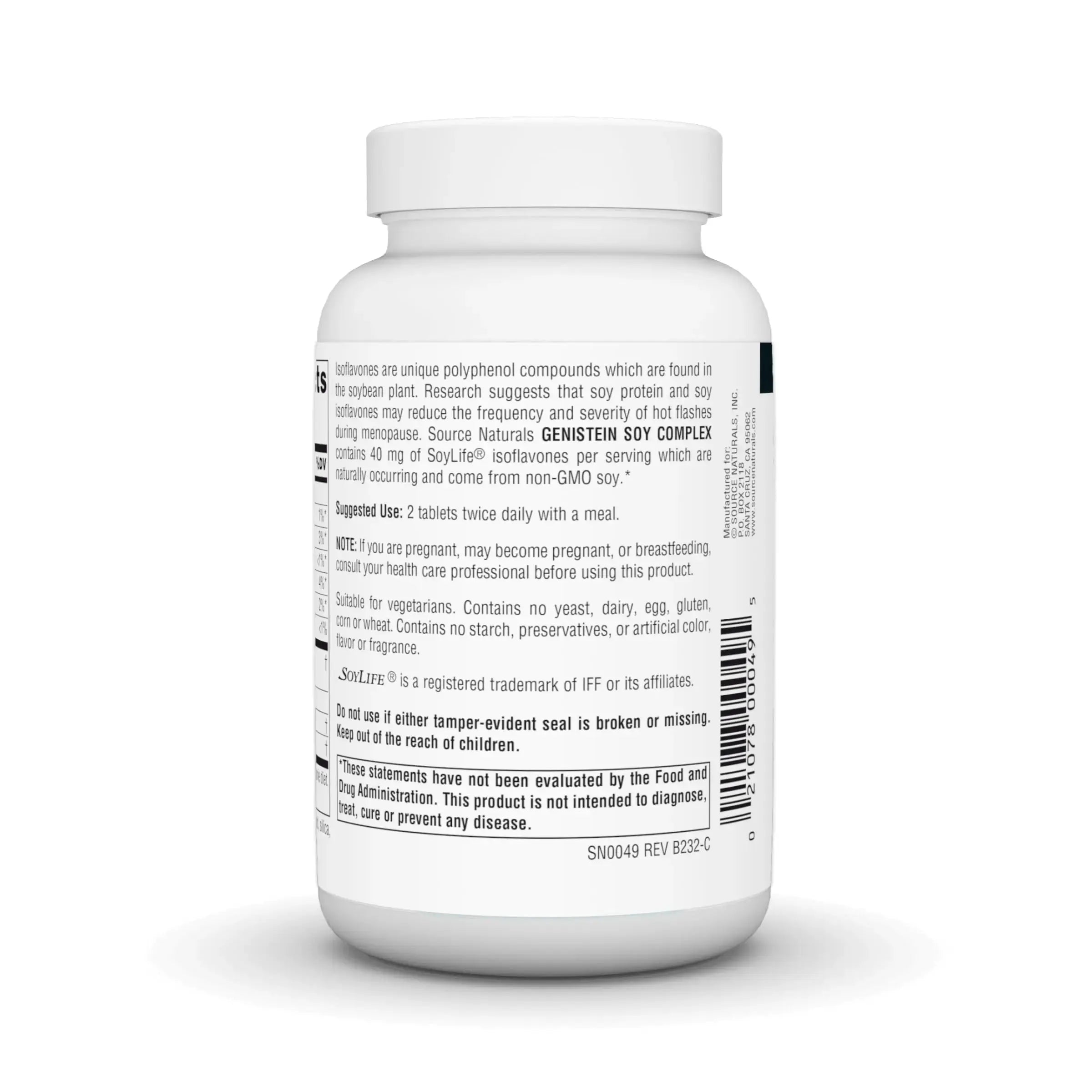 Source Naturals Genistein Soy Complex, 40 mg of SoyLife* - 40 mg, 60 Tablets Source Naturals Au supplements