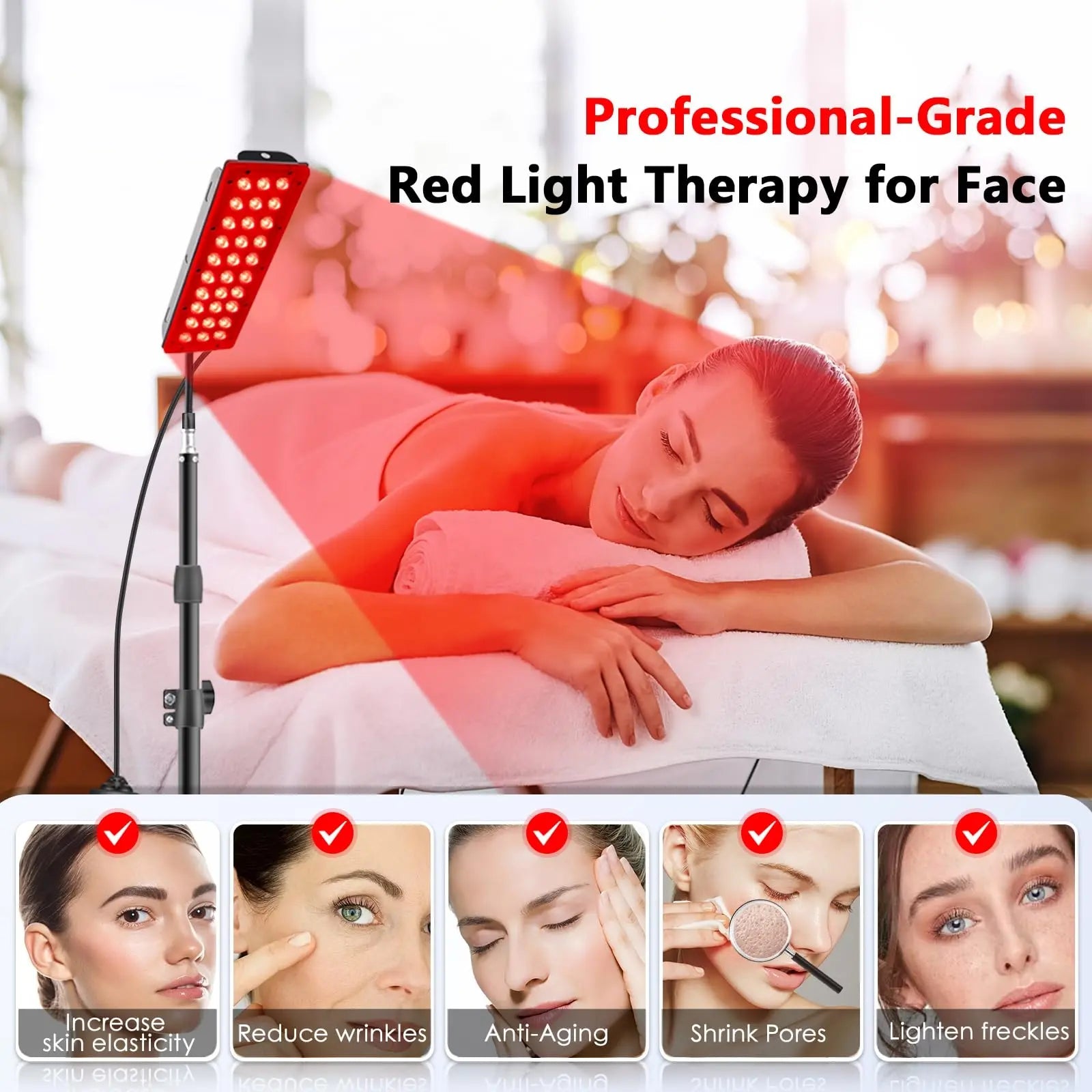 RUISQM Red Light Therapy Lamp, Infrared Light Therapy with Stand - 660nm Redlight & 850nm RUISQM Au supplements