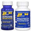 NATURAL STACKS Dopamine Brain Food + Magtech Magnesium Bundle - Chelated Magnesium Complex - Supports Brain Health & Mental Drive* - 150 Total Capsules NATURAL STACKS Au supplements