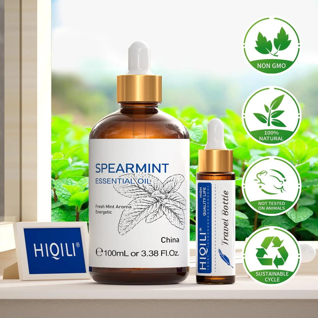 HIQILI 100ML Spearmint Essential Oil for Skin Care -100% Pure Treatment Grade - 3.38 Fl Oz. HIQILI Au supplements