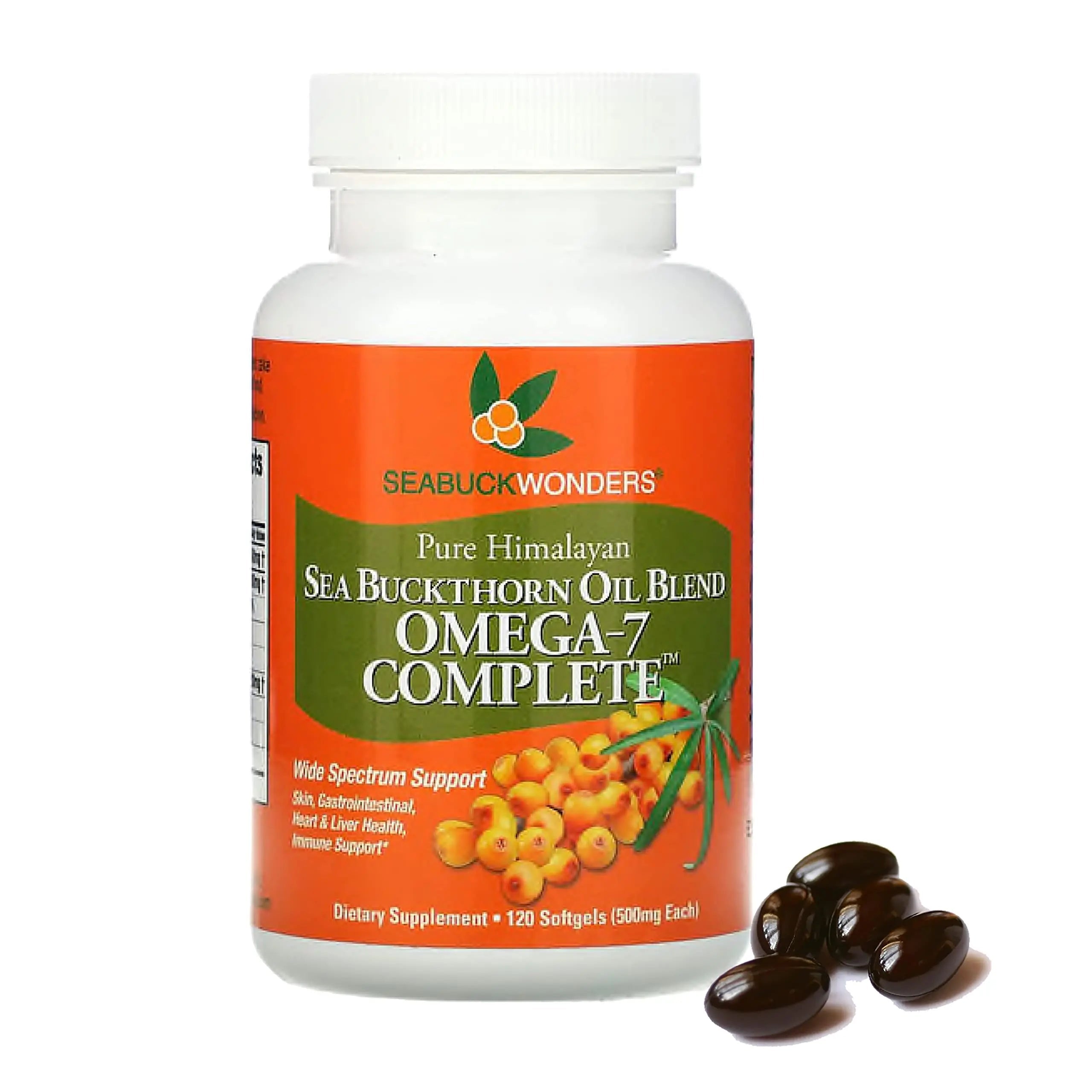 SeabuckWonders Sea Buckthorn Oil Blend, Omega-7 Complete, Max Potency, 120 Count SEABUCKWONDERS Au supplements
