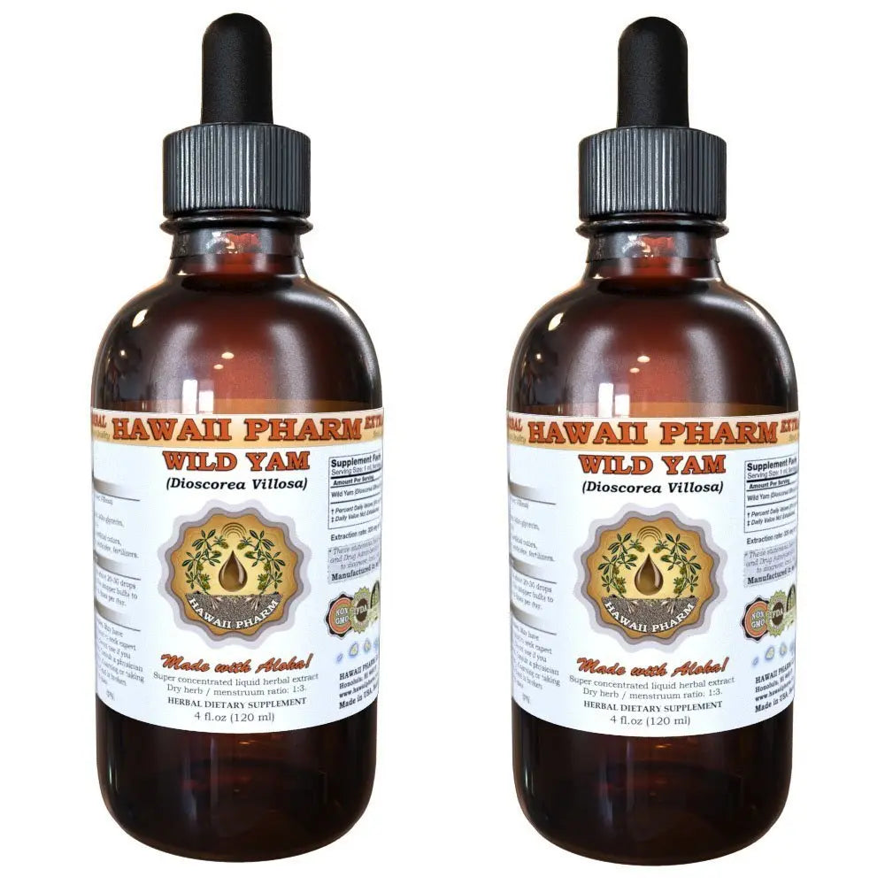 Wild Yam Liquid Extract, Wild Yam (Dioscorea Villosa) Tincture 2x2 oz HawaiiPharm Au supplements