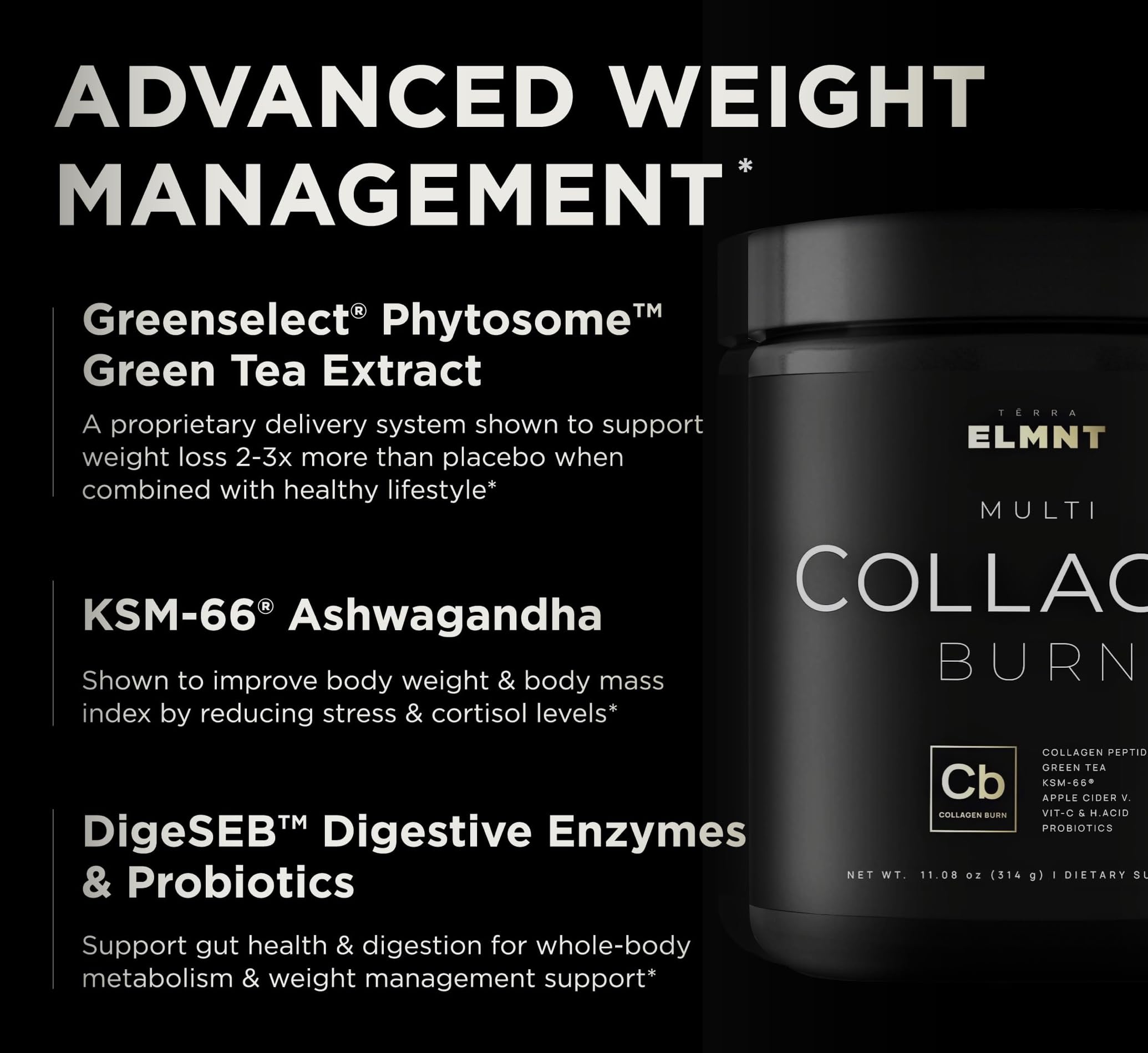 Super Collagen Powder for Women Weight Loss + Beauty w. Probiotics, Hyaluronic Acid, ACV, KSM-66, Biotin - Premium Multi Collagen Peptides Protein Supplement