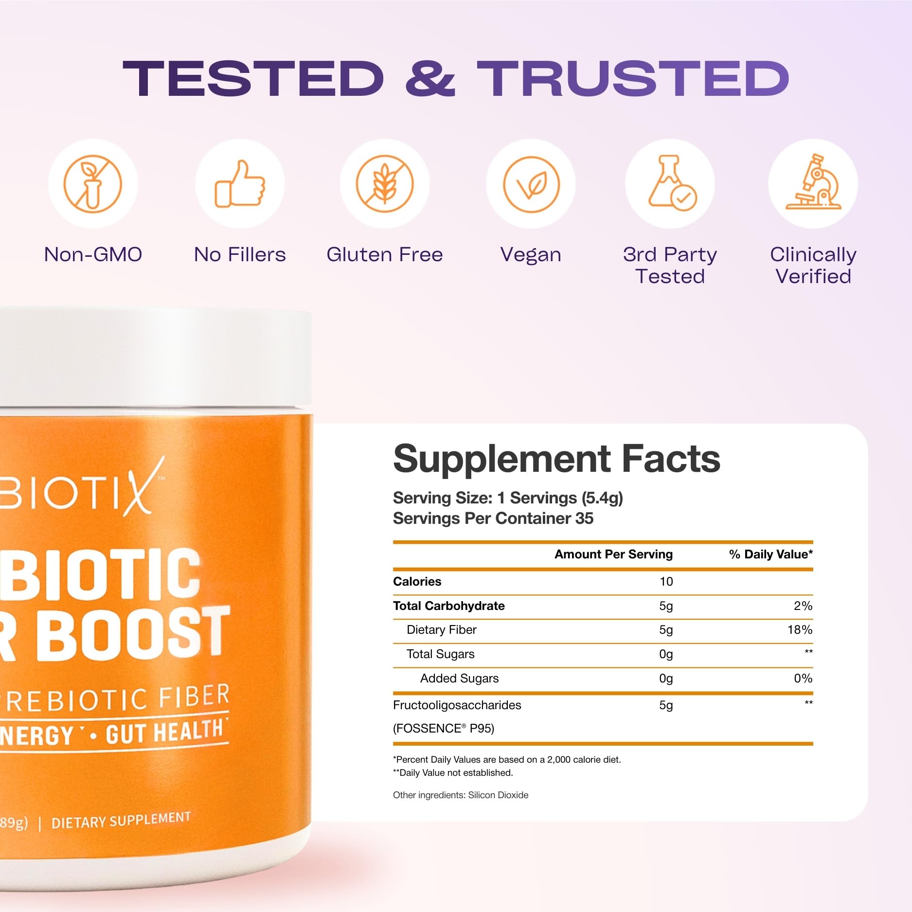 GOBIOTIX Fiber Supplement Powder with Prebiotics for Digestive Health and GLP-1 Support, Soluble Fiber for Gut Health & Debloat, Keto