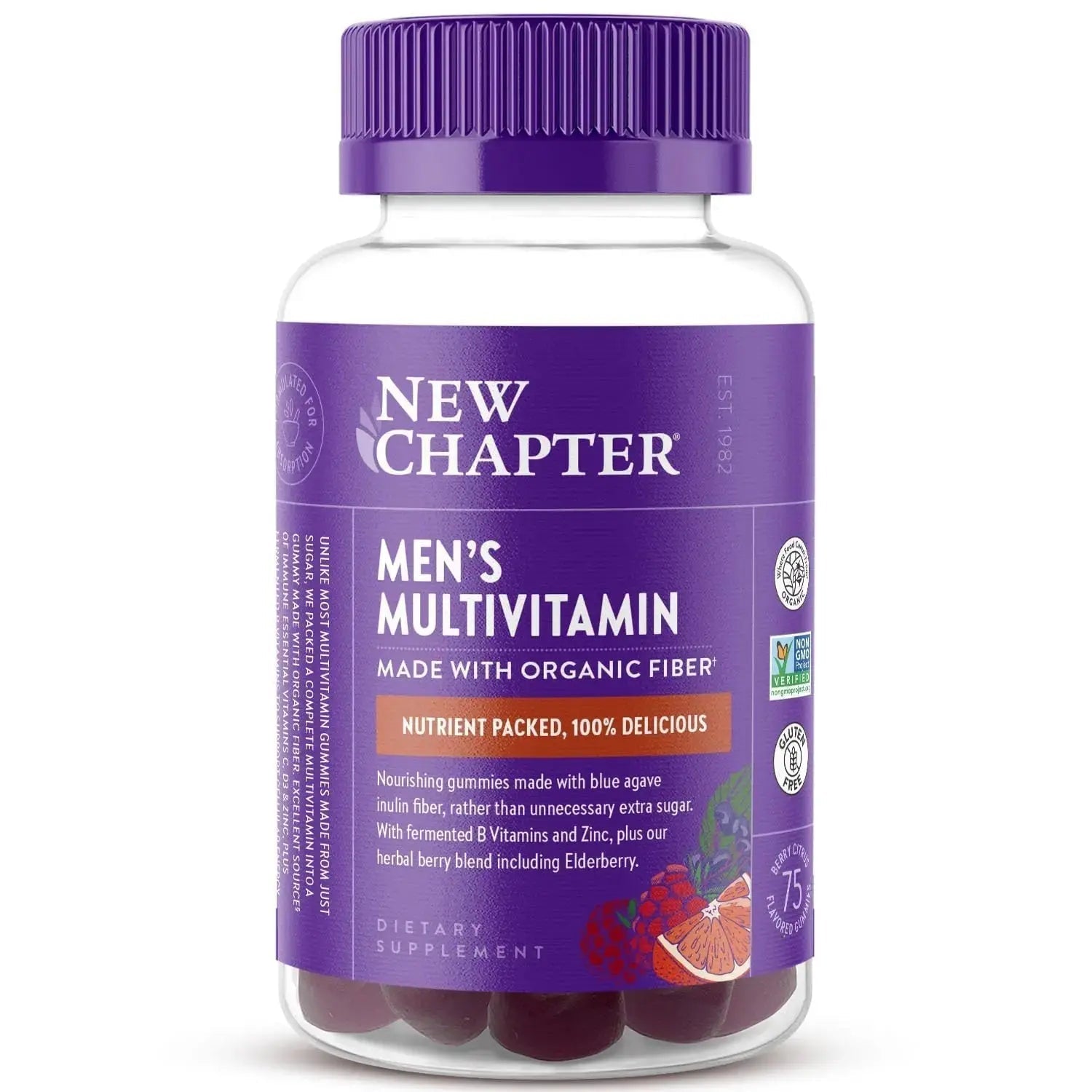 New Chapter Men’s Multivitamin Gummies, 57% Less Sugar, Men’s Gummy Vitamins with Vitamin C, D3 & Zinc New Chapter Au supplements