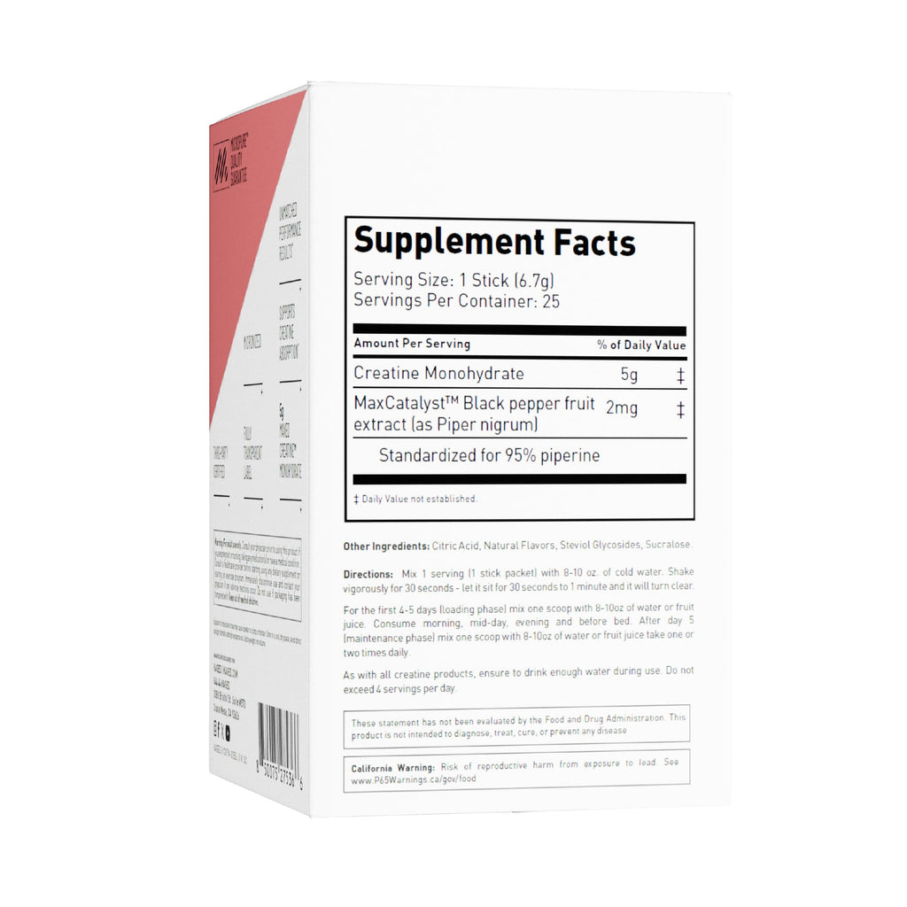Kaged Creatine Monohydrate + Max Absorption Technology | Micronized Powder Stick Packs | Strawberry Lemonade | Muscle Building & Recovery | Brain Health