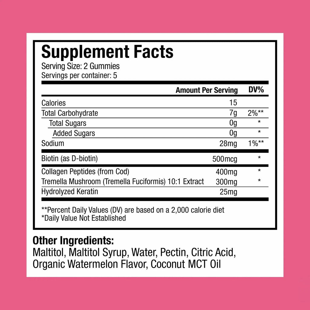 Plant People WonderBeauty Hair, Skin & Nails Rejuvenation Gummies with Tremella Mushroom, Marine Collagen Peptides, Keratin, & Biotin Plant People Au supplements