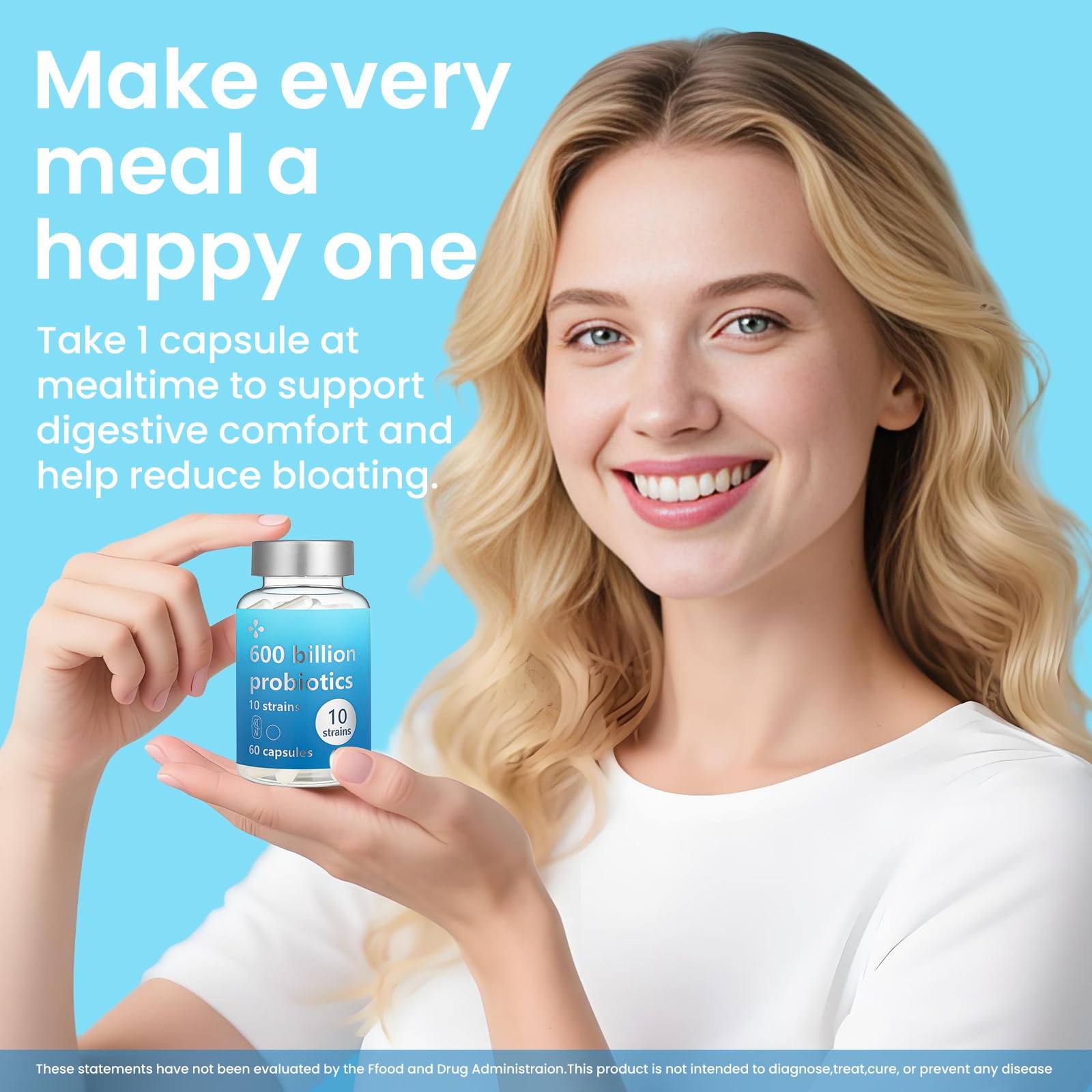 LOUDSAY Probiotics 60 Billion CFU - 10 Strains - Immune, Digestive & Gut Health - Supports Occasional Constipation, Diarrhea, Gas & Bloating - for Women & Men - 60 ct LOUDSAY Au supplements