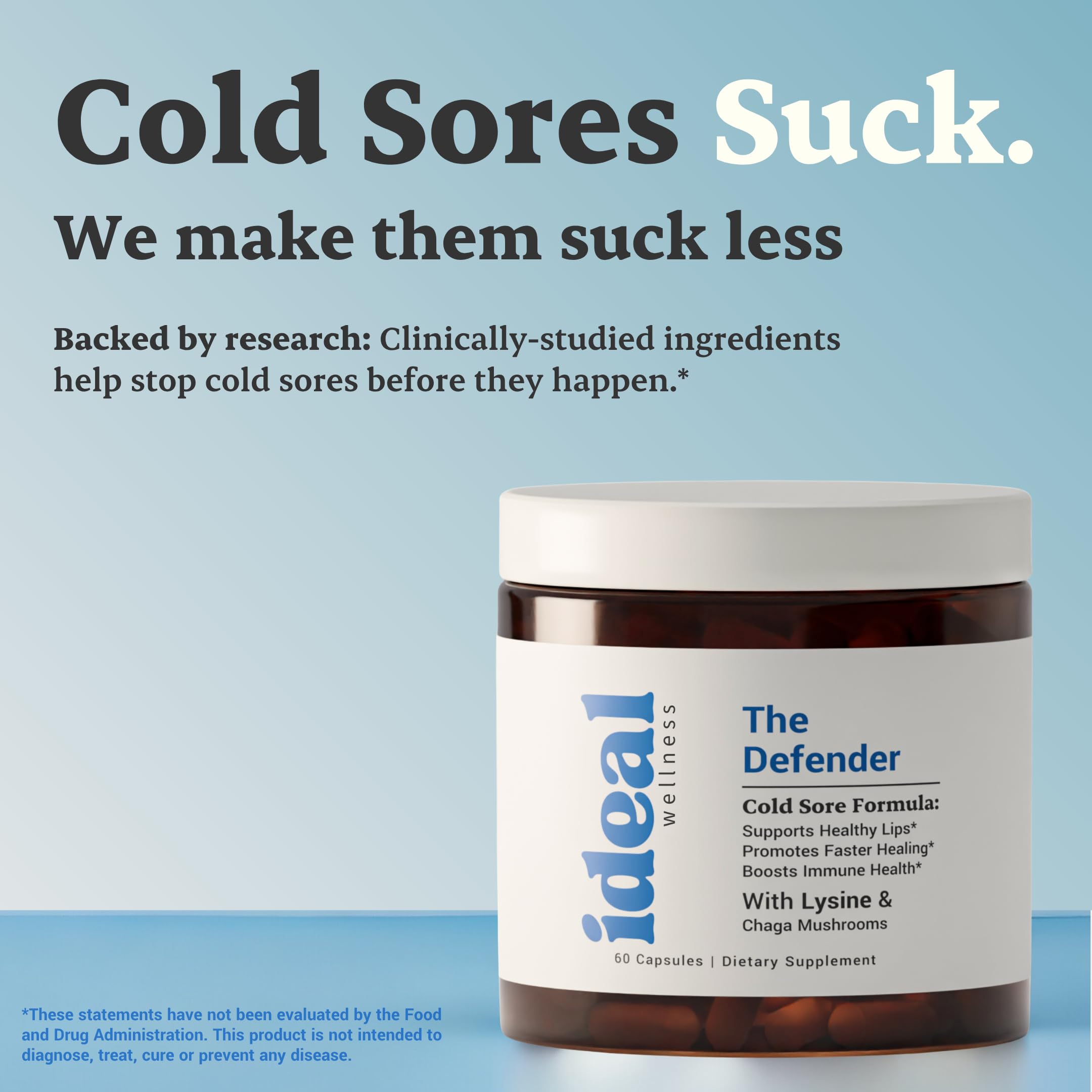 L-Lysine Cold Sore Treatment For Lips With Immune Support - L Lysine 1000mg Capsules, Chaga, Bee Propolis, Vitamin C, Zinc & Licorice Root Extract - Non-GMO, Vegetarian,