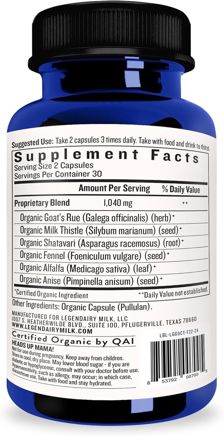 Legendairy Milk Liquid Gold Lactation Support | Lactation Supplement with Organic Goats Rue, Milk Thistle, Shatavari, Fennel, Alfalfa & Anise