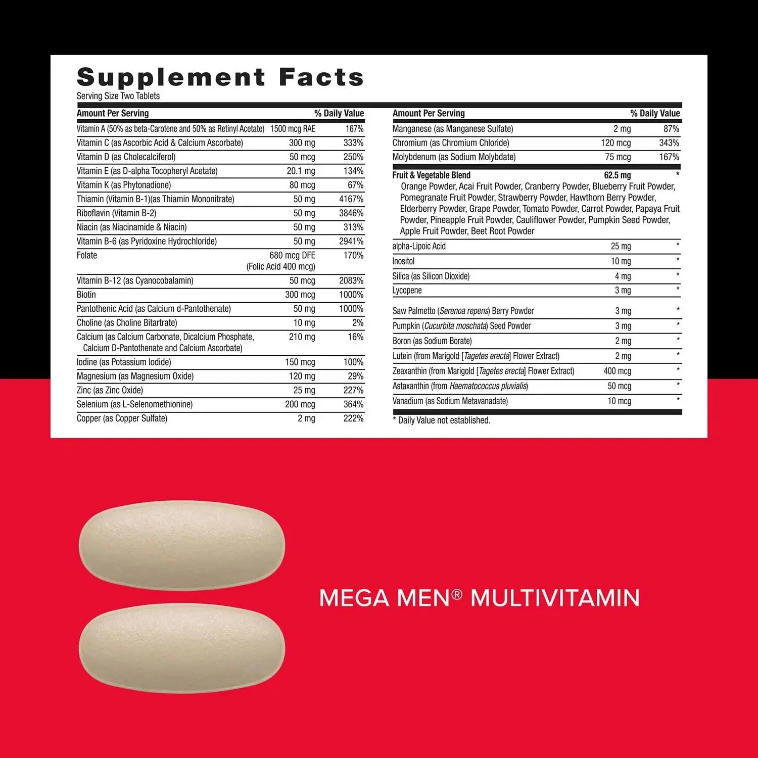 GNC Mega Men Performance and Vitality Vitapak Program, Convenient Complete Nutrition, 5 Products in 1 Packet, Circulation GNC Au supplements