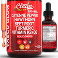 Clean Nutra Cayenne Pepper Drops Supplement Liquid + Hawthorn Berry, Vitamin D3 K2 Beet Root Powder, Ceylon Cinnamon, Turmeric Curcumin, Organic Panax Ginseng, Berberine Extract 1 Pack Clean Nutraceuticals Au supplements