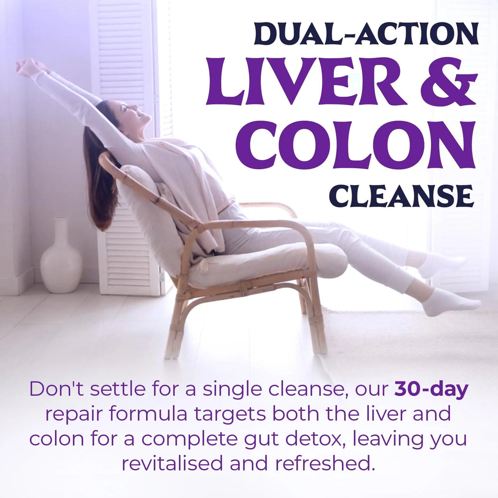 Liver Cleanse Detox & Repair with Colon Cleanse - Milk Thistle, Dandelion Root, Psyllium Husk Fiber Nutreb Au supplements