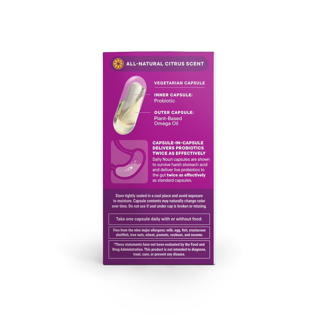 Daily Nouri Hormone Balance Probiotics for Women | Hormonal Balance Support | Vaginal pH + Gut Health | 7 Clinically Studied Strains + Omega | 30-Day Supply Daily Nouri Au supplements