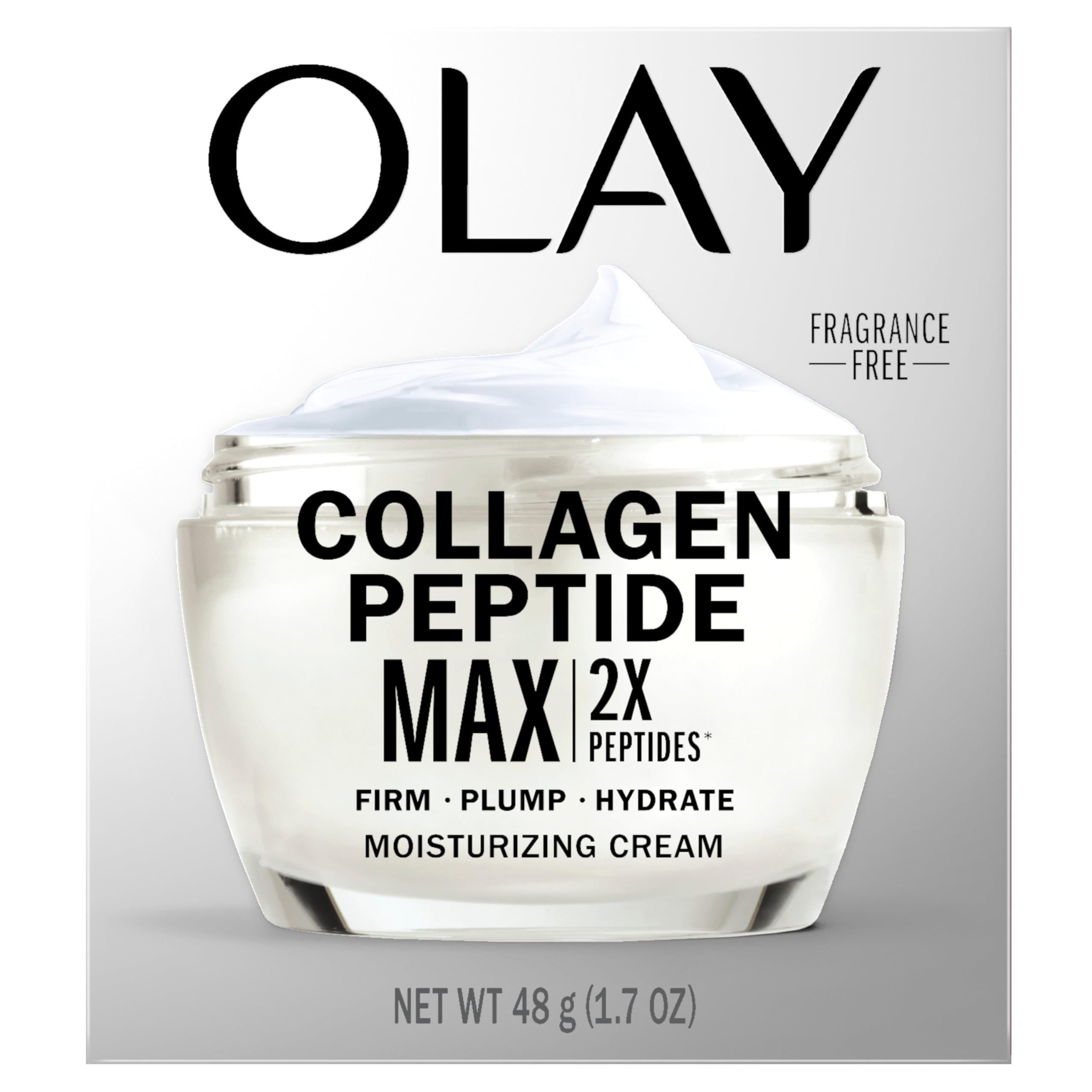 Olay Collagen Peptide Face Moisturizer, Firming Cream for Women, Fragrance-Free, Non-Greasy - Hydrating, Anti-Aging, Anti-Wrinkle