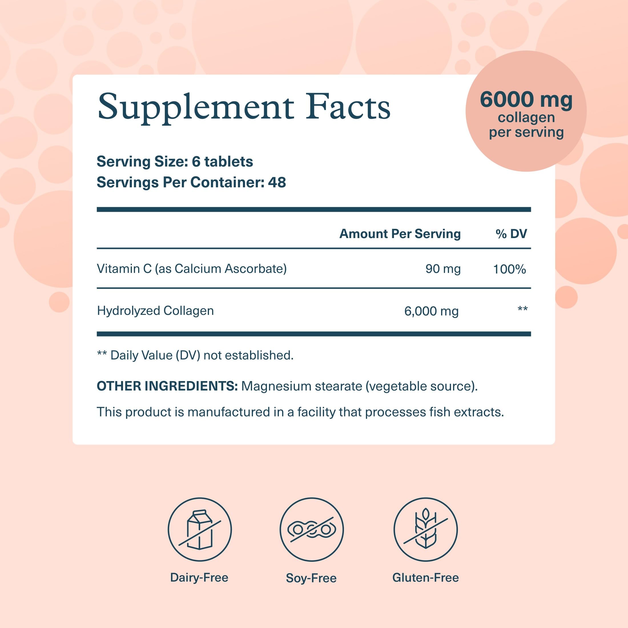 Youtheory Advanced Collagen - 6,000 mg Hydrolyzed Collagen Peptides - Includes Antioxidants & Contains Vitamin C - Hair Growth, Nails, Joint Health & Bone Support