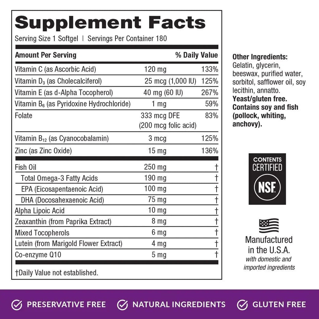 EyePromise Restore Supplement - 180 Softgel Capsules Containing Lutein EyePromise Au supplements