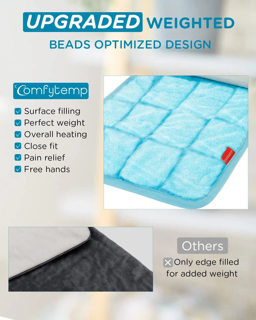 Comfytemp Weighted Heating Pad for Back Pain Relief, FSA/HSA Eligible 2.2lb Electric Heating Comfytemp Au supplements