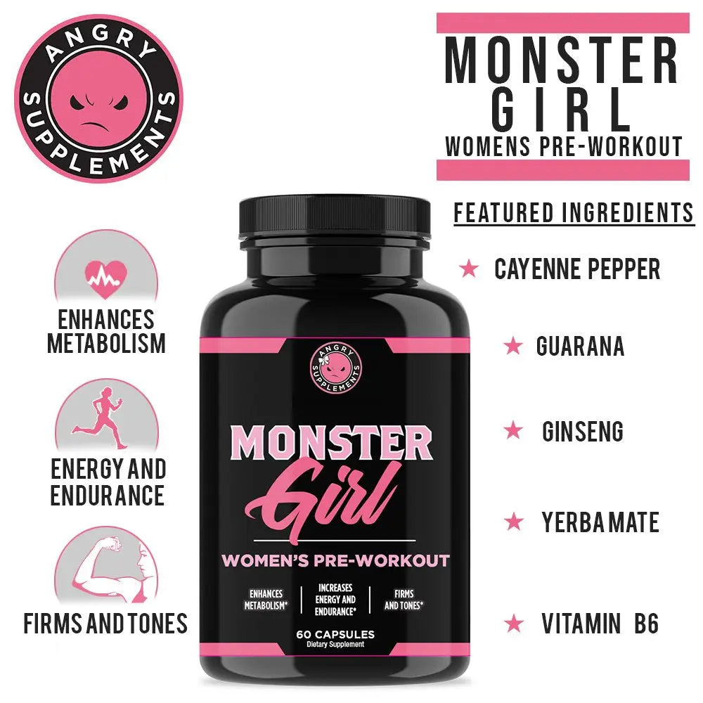 Angry Supplements Monster Girl, Women’s Pre-Workout + Recovery, Apple Cider Vinegar Angry Supplements Au supplements