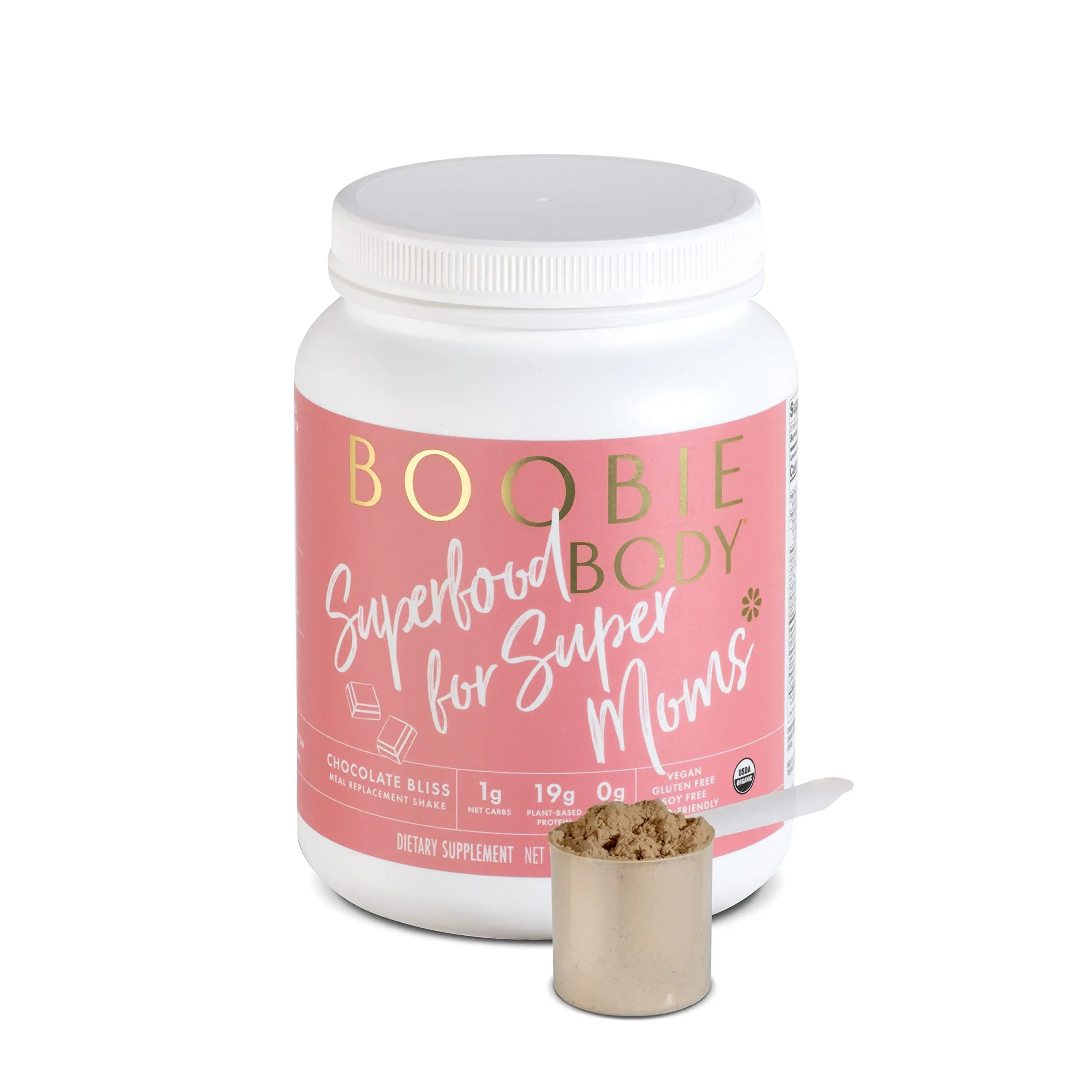 Boobie Body Organic Superfood Plant-Based Protein Shake, Chocolate Bliss, [23.4oz, 1 Tub] Boobie Brands Au supplements