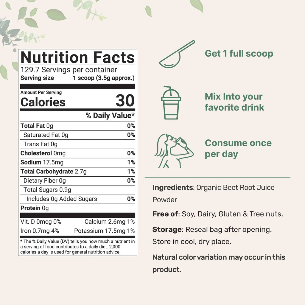 Micro Ingredients Organic Beet Root Powder, 1 Pound, Cold Pressed and Water Soluble Micro Ingredients Au supplements