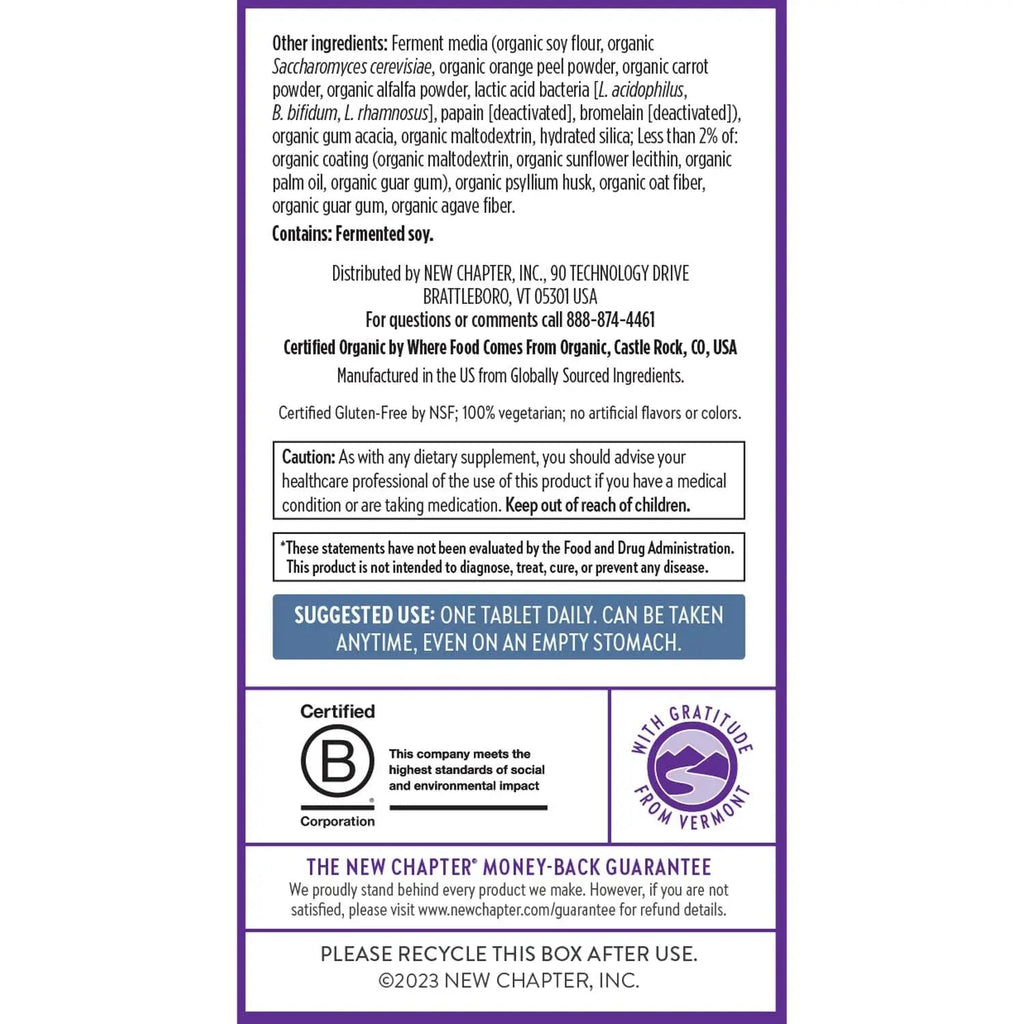 New Chapter Multivitamin for Men 50 Plus + Immune Support - Every Man's One Daily 55+ with Fermented Probiotics + Whole Foods + Astaxanthin New Chapter Au supplements
