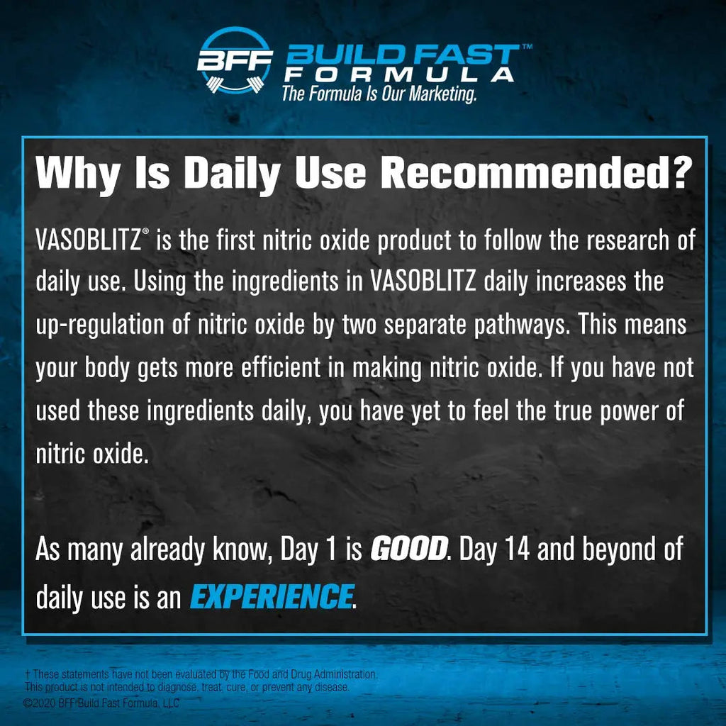 VASOBLITZ Award Winning Dual Nitric Oxide Pre Workout with NO3T Arginine Nitrate BFF Build Fast Formula Au supplements