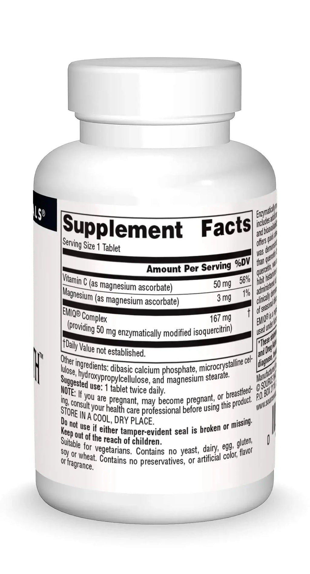 Source Naturals AllerStrength Fast-Acting Seasonal Immune Support - Highly Bioavailable Quercetin* - 60 Tablets Source Naturals Au supplements