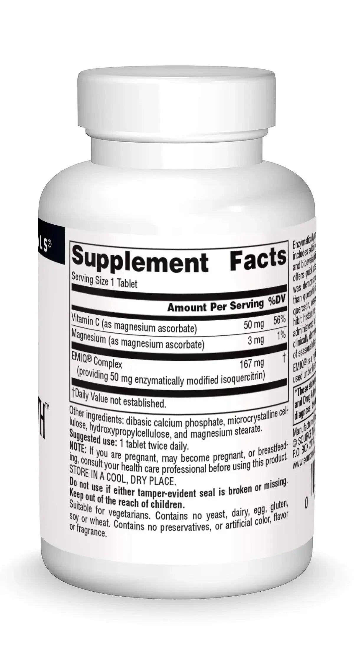 Source Naturals AllerStrength Fast-Acting Seasonal Immune Support - Highly Bioavailable Quercetin* - 60 Tablets Source Naturals Au supplements