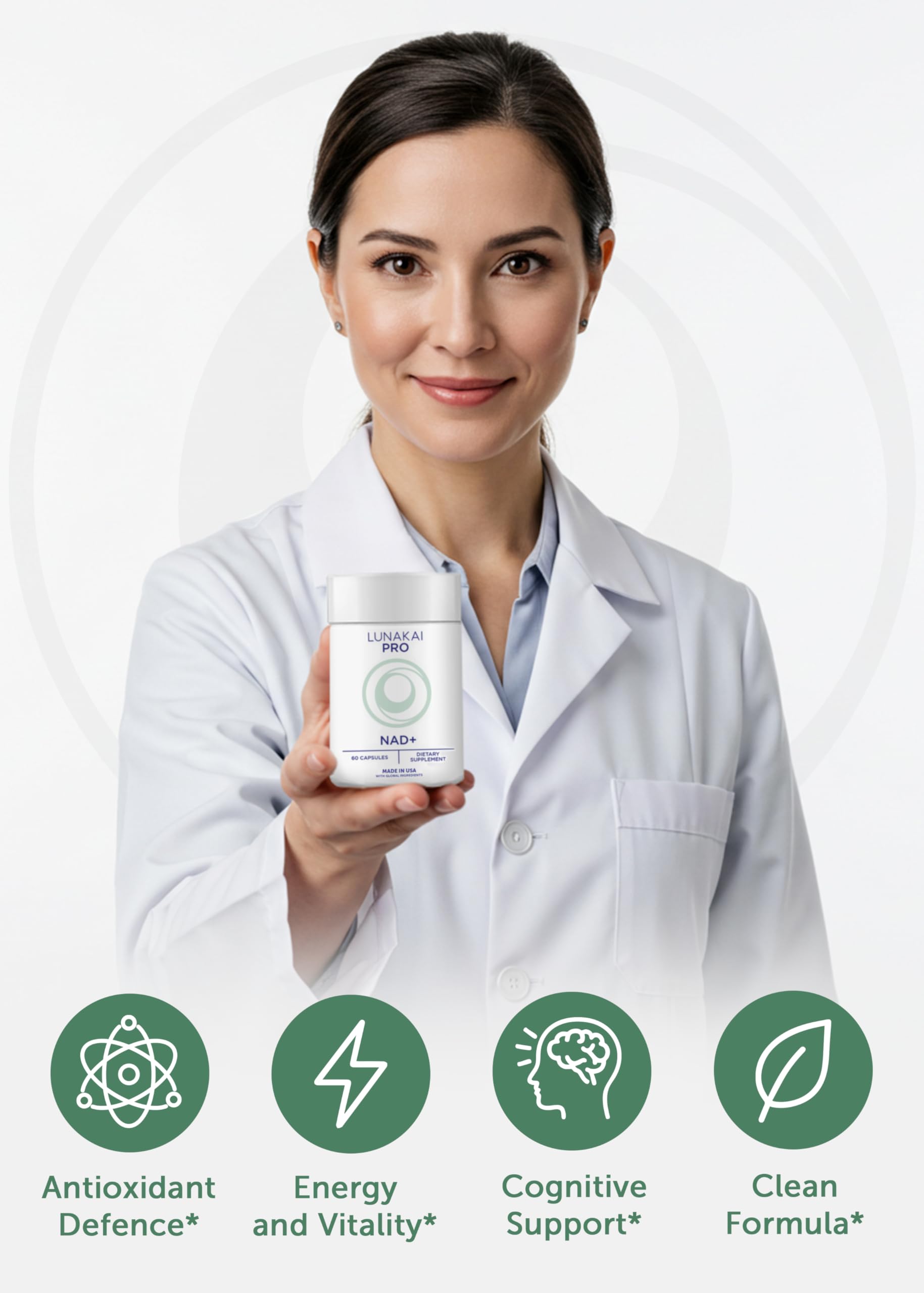 Lunakai PRO USA Made Dual-Pathway NAD+ Formula with NR & Resveratrol – Natural NAD Supplement for Women & Men – Healthy Aging & Cellular Health Support, 60ct Lunakai Au supplements