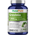 NusaPure Graviola 20:1 & 10:1 Extract - Suitable for Vegetarian/Vegan, Non- GMO - 7500 mg - 200 Capsules NusaPure Au supplements